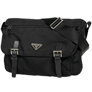 Prada Shoulder Bag Messenger Nylon Nero Black